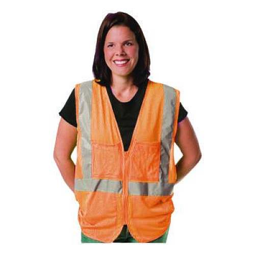 PIP Zipper Safety Vest, X-Large, Hi-Viz Orange (302MVGZORXL)