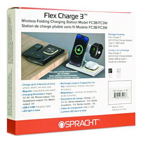 Spracht Flex Charge 3, USB-C, White (FC3W)