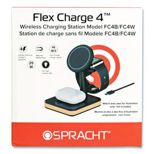 Spracht Flex Charge 4, USB-C, White (FC4W)