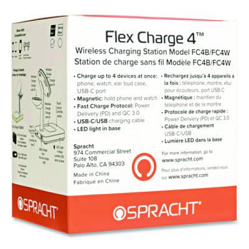 Spracht Flex Charge 4, USB-C, White (FC4W)