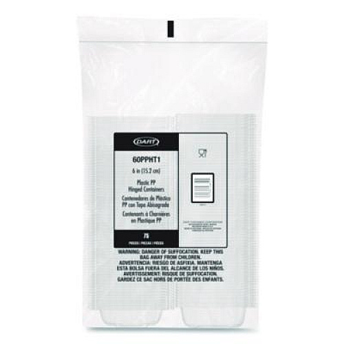 Dart Microwaveable Hinged Containers, ProPlanet Seal, 6.31 x 6.31 x 3, Clear, Plastic, 300/Carton (60PPHT1)