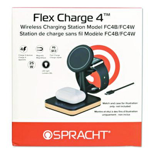 Spracht Flex Charge 4, USB-C, Black (FC4B)