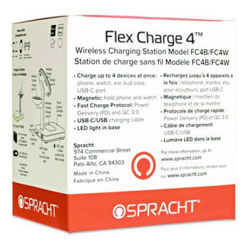 Spracht Flex Charge 4, USB-C, Black (FC4B)
