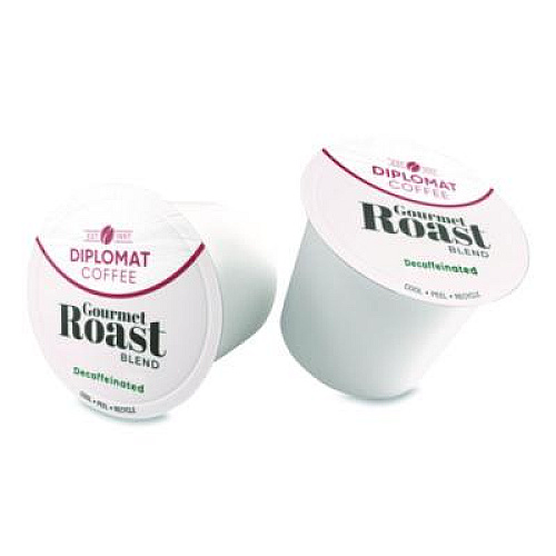 Diplomat Coffee Gourmet Decaffeinated DC-Cup, 10 g, 48/Carton (CDCCUPGR4810)