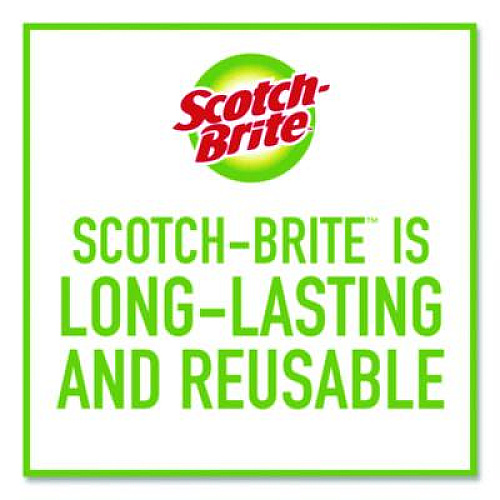 Scotch-Brite Dobie All-Purpose Cleaning Pad, 4.3 x 2.6, 0.5" Thick, Yellow, 3/Pack, 8 Packs/Carton (7232FCT)