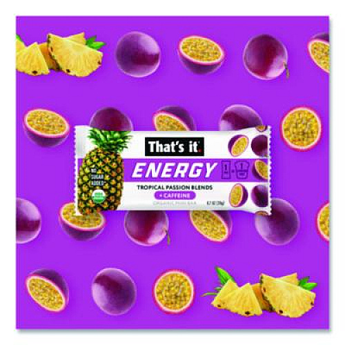 Thats it. Organic Energy Bars, Tropical Passion Blend, 0.7 oz Bar, 36/Box (22002519)