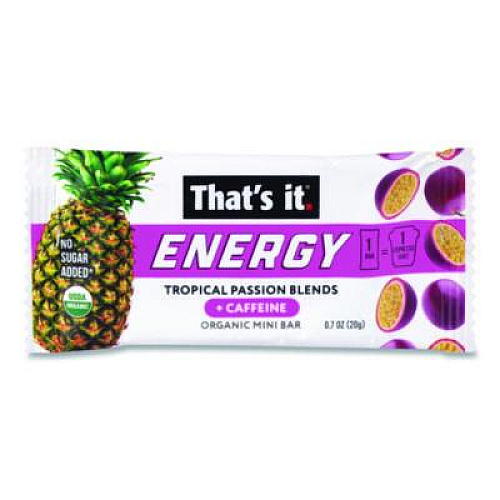 Thats it. Organic Energy Bars, Tropical Passion Blend, 0.7 oz Bar, 36/Box (22002519)