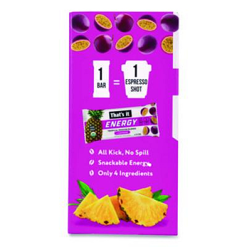 Thats it. Organic Energy Bars, Tropical Passion Blend, 0.7 oz Bar, 36/Box (22002519)