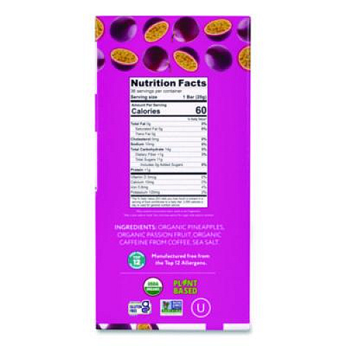Thats it. Organic Energy Bars, Tropical Passion Blend, 0.7 oz Bar, 36/Box (22002519)