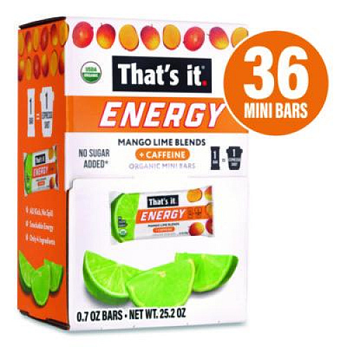 Thats it. Organic Energy Bars, Mango Lime, 0.7 oz Bar, 36/Box (22002520)