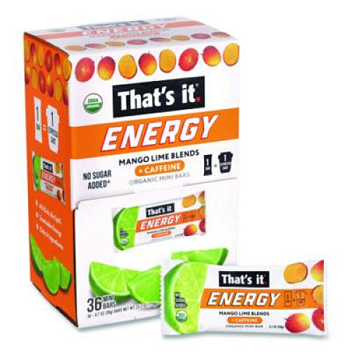 Thats it. Organic Energy Bars, Mango Lime, 0.7 oz Bar, 36/Box (22002520)