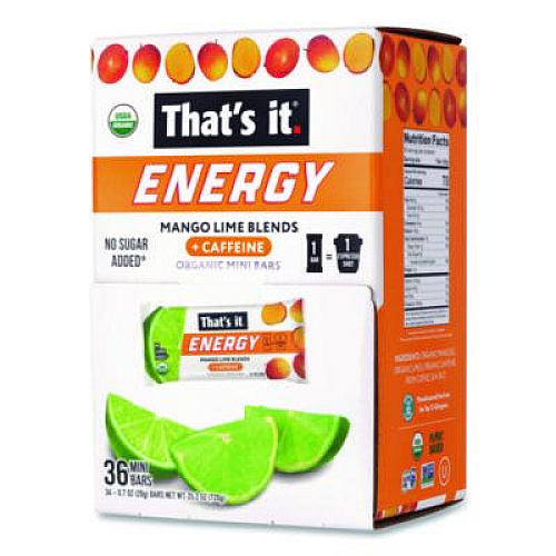Thats it. Organic Energy Bars, Mango Lime, 0.7 oz Bar, 36/Box (22002520)