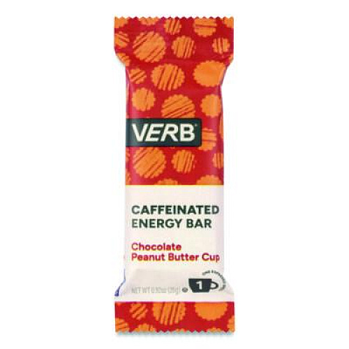 VERB Energy Caffeinated Energy Bar, Chocolate Peanut Butter Cup, 0.92 oz Bar, 16/Box (22002524)