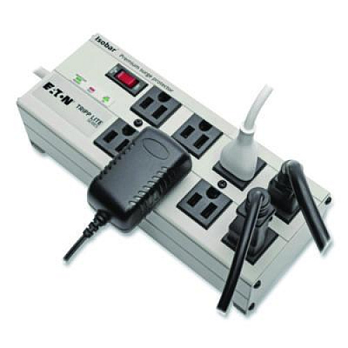 Tripp Lite by Eaton Isobar Premium Surge Suppressor, 8 AC Outlets, 25 ft Cord, 3,840 J, Light Gray (ISOBAR825ULT)