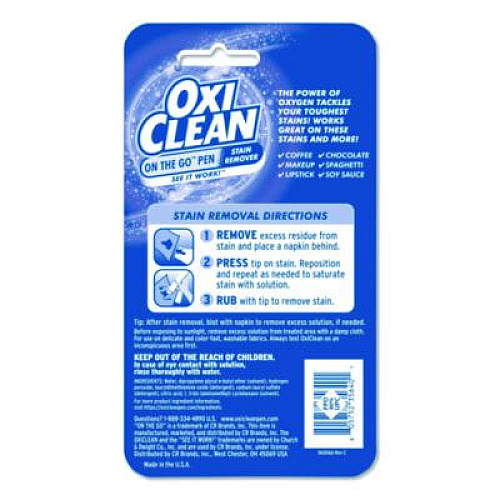 OxiClean On-the-Go Pen Stain Remover, Bonus Size, 22 mL, 6/Pack (8057523564CT)