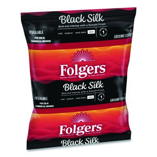 Folgers Coffee Filter Packs, Black Silk, 1.4 oz Pack, 40Packs/Carton (00016)