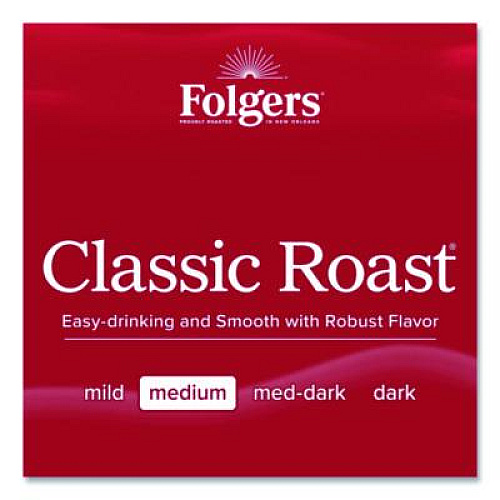 Folgers Classic Roast Ground Coffee Fraction Pack, 1.5 oz, 42/Carton (06430)
