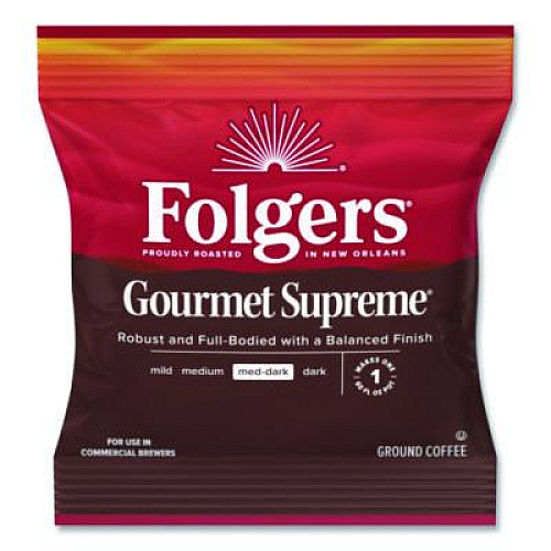 Folgers Simply Gourmet Gourmet Supreme Ground Coffee, Fraction Pack, 1.75 oz, 42/Carton (06437)