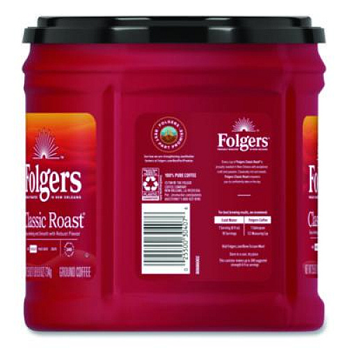 Folgers Coffee, Classic Roast, Ground, 25.9 oz Canister (20421EA)