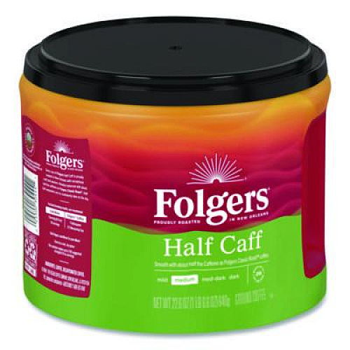 Folgers Half Caff Ground Coffee, 22.6 oz Canister (20527)