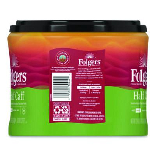 Folgers Half Caff Ground Coffee, 22.6 oz Canister (20527)