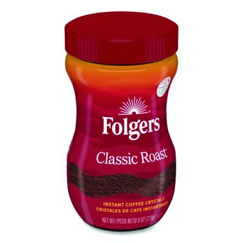Folgers Classic Roast Instant, 8 oz Jar (20629)