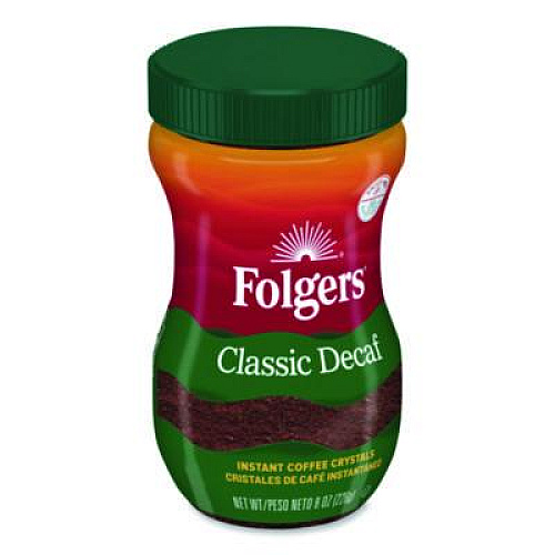 Folgers Classic Decaf Instant Coffee, 8 oz Jar (20630)