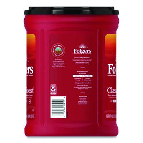 Folgers Classic Roast Ground Coffee, Classic Roast, 40.3 oz Canister (30419)