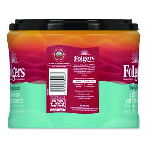 Folgers Simply Smooth Ground Coffee, Gentle On Your Stomach, 27 oz Canister (30446)