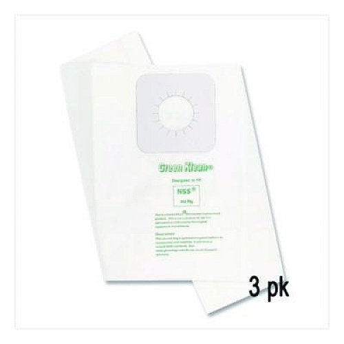 Green Klean Replacement Vacuum Bags, Fits NSS M1 PIG, 3/Pack (M1PIGP)