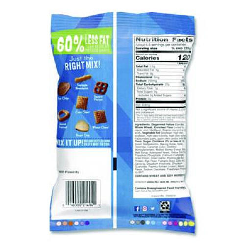 Chex Mix Snack Mix Savory Traditional, 4.5 oz Bag, 8/Box (SN21494)