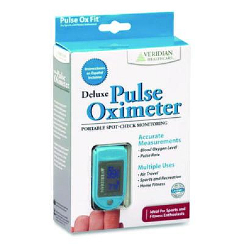 Veridian Healthcare Fingertip Pulse Oximeter, Blue/Gray (1150D)