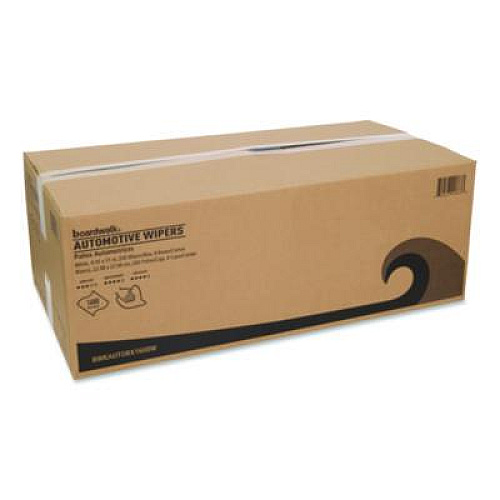 Boardwalk Automotive Wipers, 10.63 x 20.47, Unscented, White, 200/Box, 8 Boxes/Carton (AUTOBX1600W)