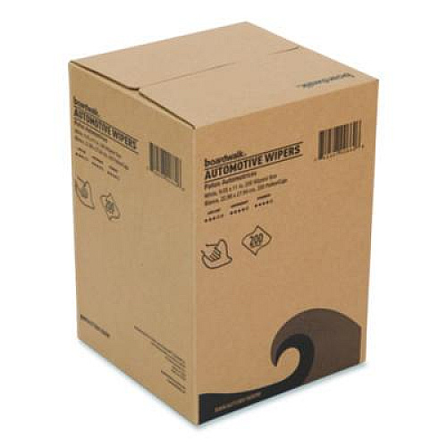Boardwalk Automotive Wipers, 10.63 x 20.47, Unscented, White, 200/Box, 8 Boxes/Carton (AUTOBX1600W)