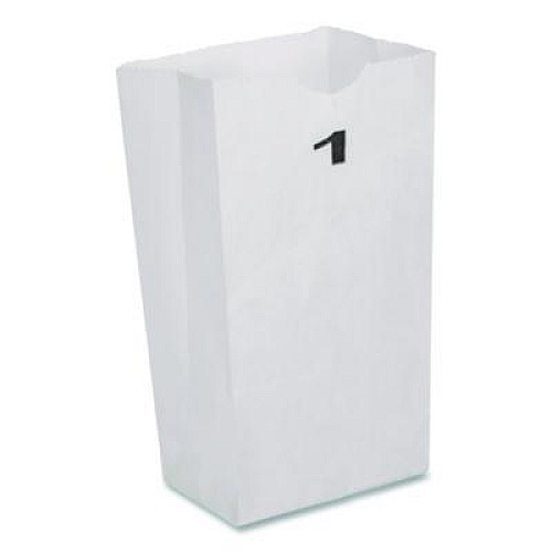 Ross & Wallace Paper Products Grocery Paper Bags, 1# Size, 30# Basis Weight, 3.5" x 2.25" x 6.63", White, 500/Bundle (GWHT1500)