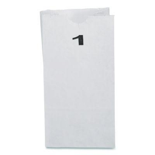 Ross & Wallace Paper Products Grocery Paper Bags, 1# Size, 30# Basis Weight, 3.5" x 2.25" x 6.63", White, 500/Bundle (GWHT1500)