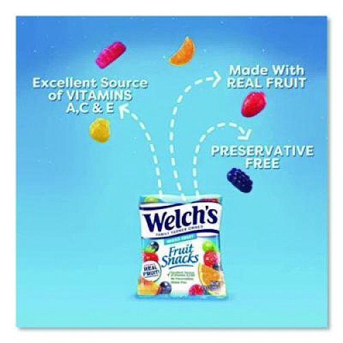 Welch's Fruit Snacks, Mixed Fruit, 5 oz Pouch, 12/Carton (PIM05098)
