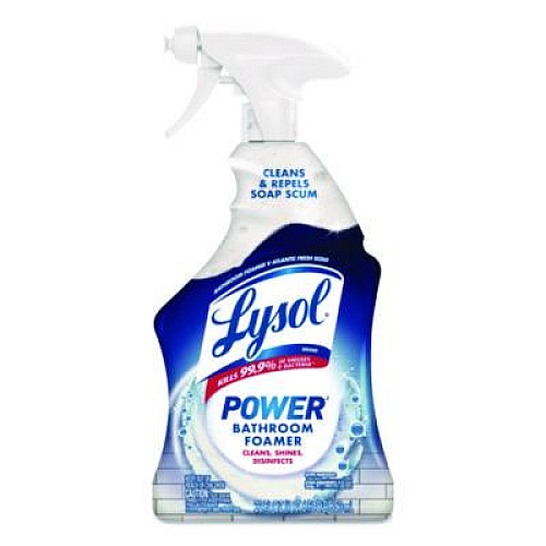 LYSOL Brand Disinfectant Power Bathroom Foamer, Liquid, Unscented, 22 oz Trigger Spray Bottle, 6/Carton (90036CT)