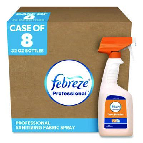 Febreze Fabric Refresher Spray, Fresh Clean Scent, (8) 32 oz Bottles and (2) Trigger Sprayers/Carton (03259CT)