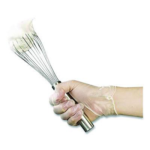 AMMEX Professional Vinyl Exam Gloves, Powder-Free, Medium, Clear, 100/Box (VPF64100)