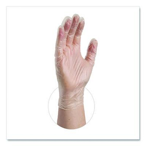 AMMEX Professional Vinyl Exam Gloves, Powder-Free, X-Large, 9.5" Long, Clear, 100/Box (VPF68100BX)