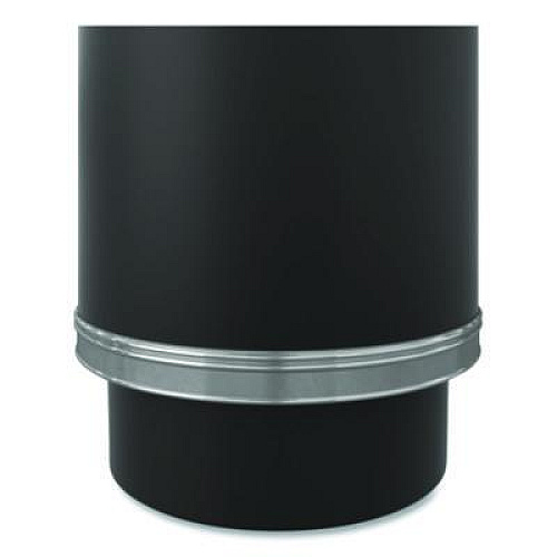 Suncast Commercial Half Round Metal Trash Can with Ashtray, 9 gal, Steel, Black (MTCRES901BKS)