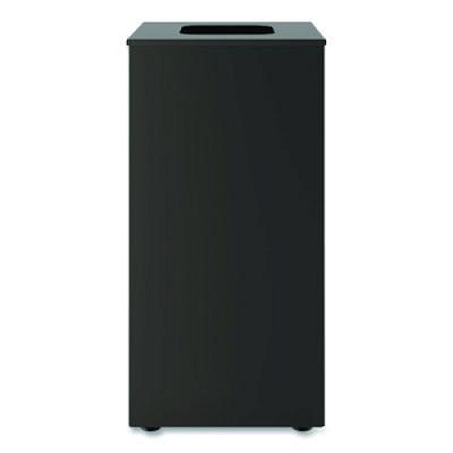 Suncast Commercial Square Metal Decorative Can, Steel, 24 gal, Black (MTCSQ240)