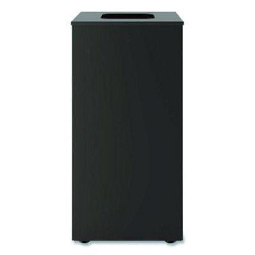 Suncast Commercial Square Metal Decorative Can, Steel, 24 gal, Black (MTCSQ240)