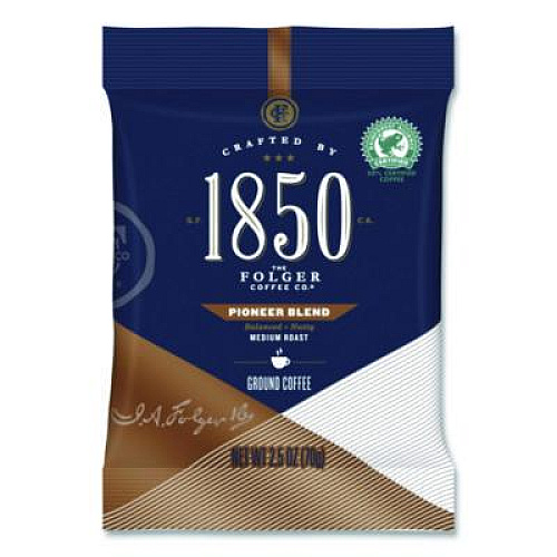 1850 Pioneer Blend Coffee Fraction Packs, 2.5 oz Pack, 24 Packs/Carton (21511)