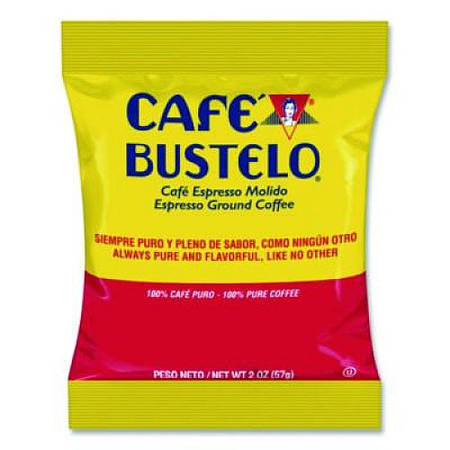 Caf Bustelo Regular Coffee Fraction Packs, Espresso, 2 oz Pack, 30/Carton (01014)