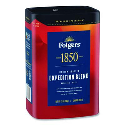 1850 Expedition Blend Roast Ground Coffee, 12 oz Canister (93312EA)