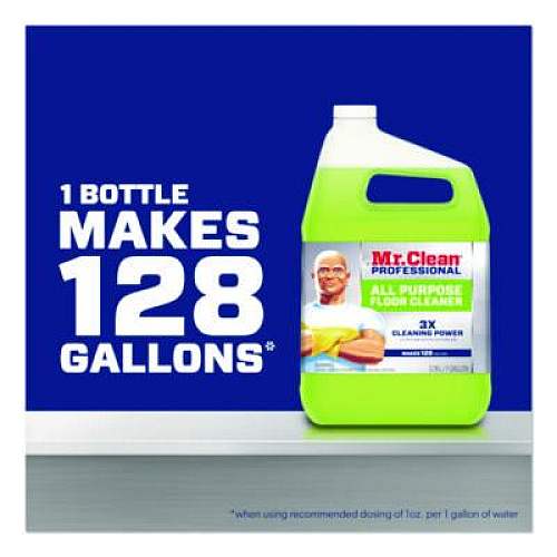 Mr. Clean Finished Floor Cleaner, Lemon Scent, 1 gal Bottle (02621EA)