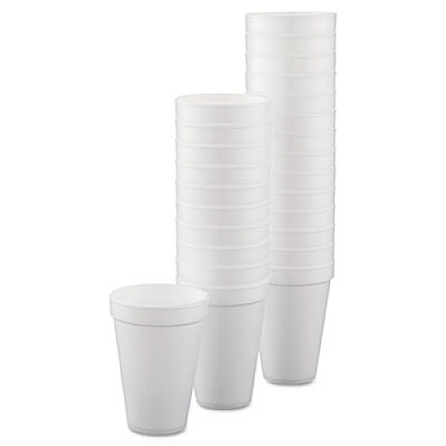 Dart Conex Hot/Cold Foam Drinking Cups, 10 oz, White, 40/Bag, 25 Bags/Carton (10FJ8)