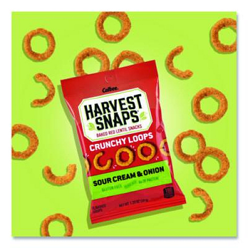 Harvest Snaps Crunchy Loops, Sour Cream and Onion, 1.35 oz Bag, 8/Box (22002516)
